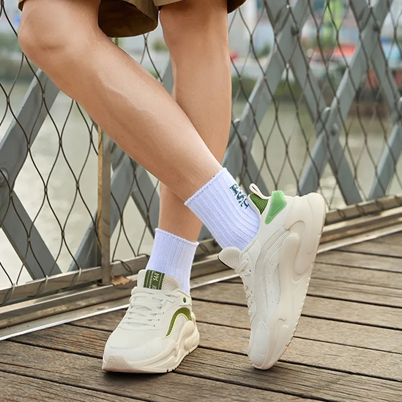 361° Yunshu 4.0 Anti Slip Wear Resistant Low Top Casual Shoes Men's White Green-6