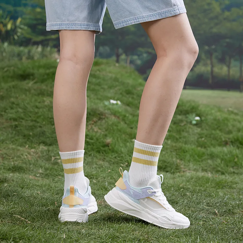 361° Light And Comfortable Shock Absorbers With Slip Resistant Features Low Top Casual Shoes Women's White-7