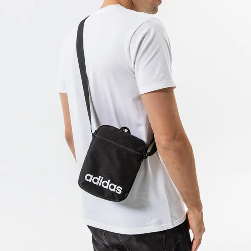 Adidas Recycled Polyester Shoulder Bag Regular Unisex Black-4