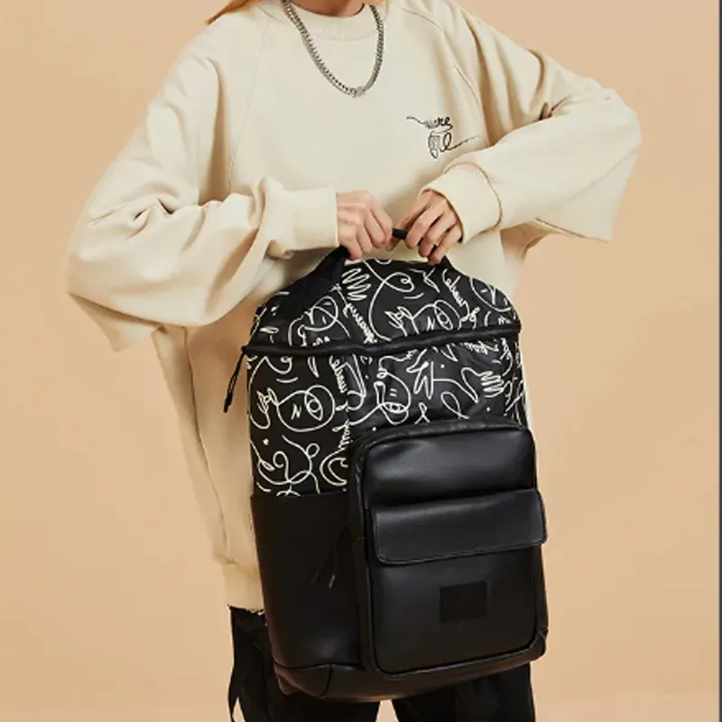 LiNing Wade X Artist DFT Collaboration Polyester Backpack Regular Unisex Black-3