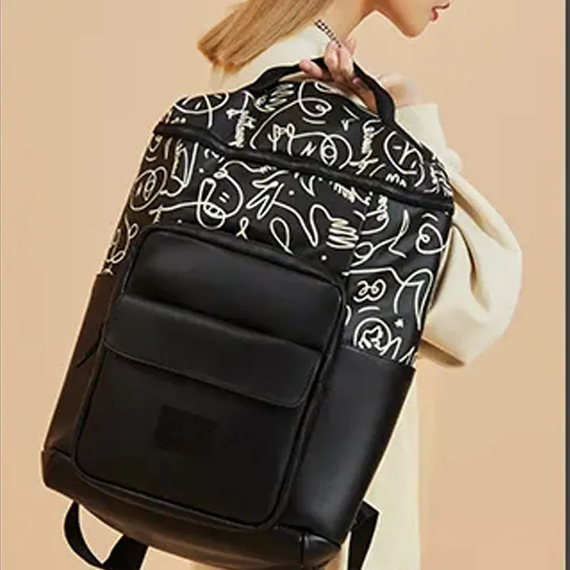 LiNing Wade X Artist DFT Collaboration Polyester Backpack Regular Unisex Black-4