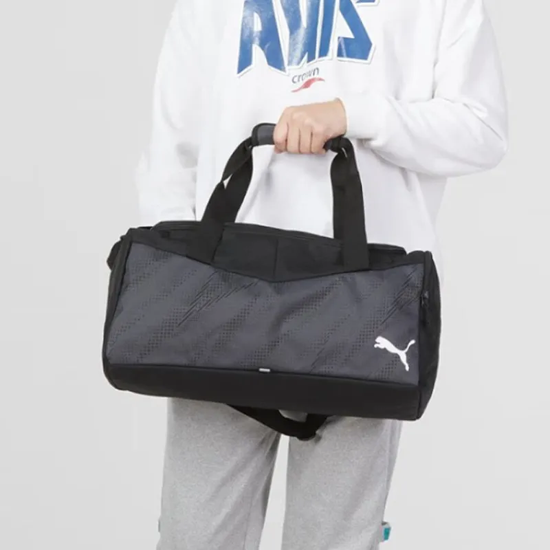 PUMA Fabric Sports Bag Handbag Shoulder Bag Gym Bag Large Size Unisex Black-4