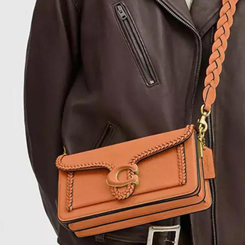 COACH Tabby Cow Leather Messenger Bag, Handbag, Shoulder Bag Women's Orange-3