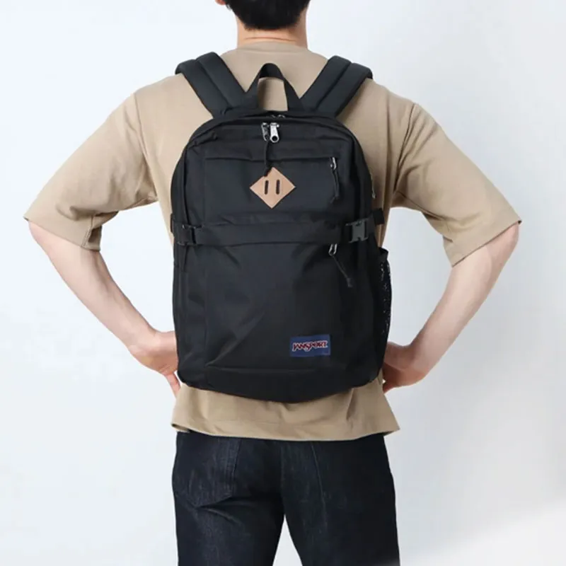 JanSport Polyester Laptop Bag Backpack Medium Size Unisex Black-4