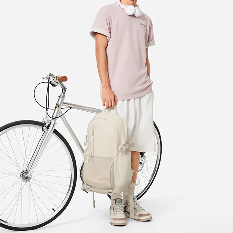 LiNing Polyester Backpack Unisex Ivory-7
