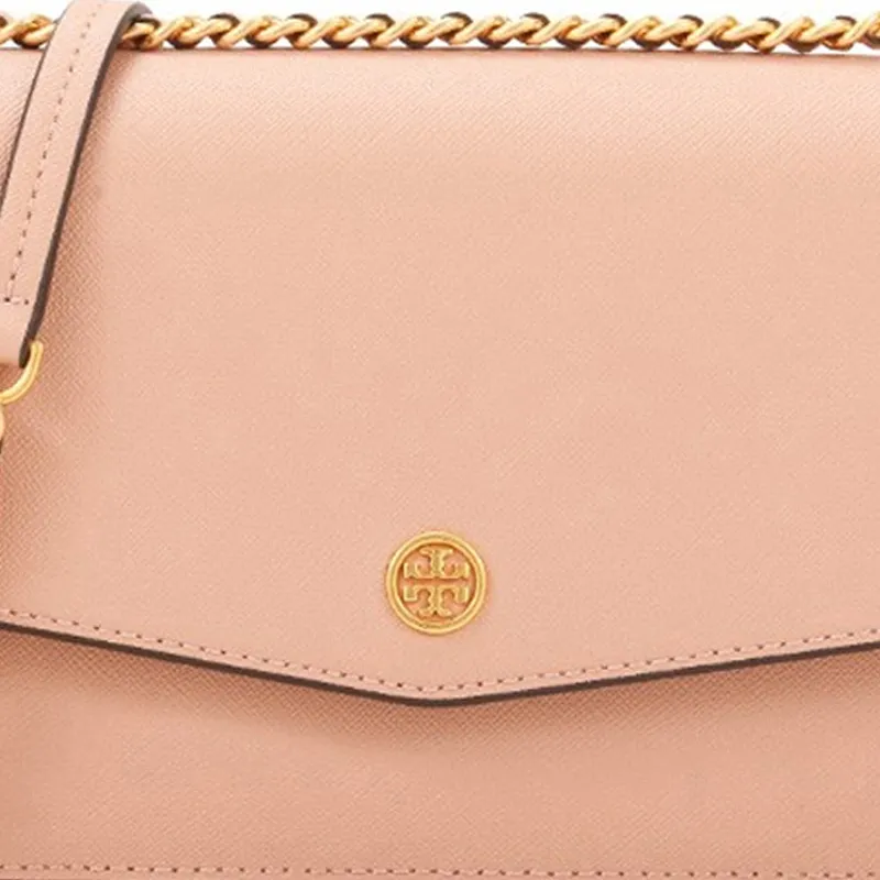 TORY BURCH Robinson Leather Trunk Bag, Crossbody Bag, Shoulder Bag Women's Pink-4
