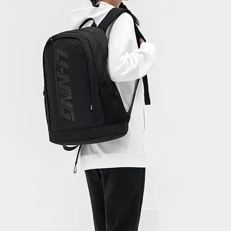 LiNing Polyester Backpack Backpack Portable Backpack Regular Unisex Black-6