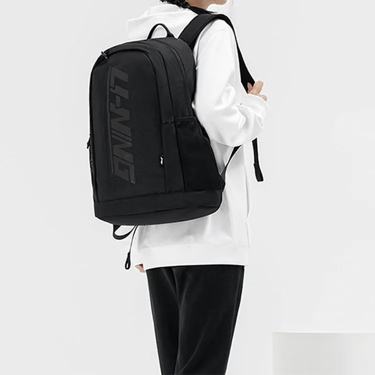 LiNing Polyester Backpack Backpack Portable Backpack Regular Unisex Black-4