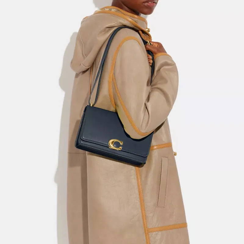 COACH Bandit Calfskin Crossbody Bag Shoulder Bag Women's Blue-5