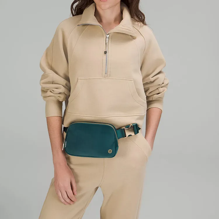 Lululemon Everywhere Velour Fanny Pack Unisex Green Jasper/Gold-5