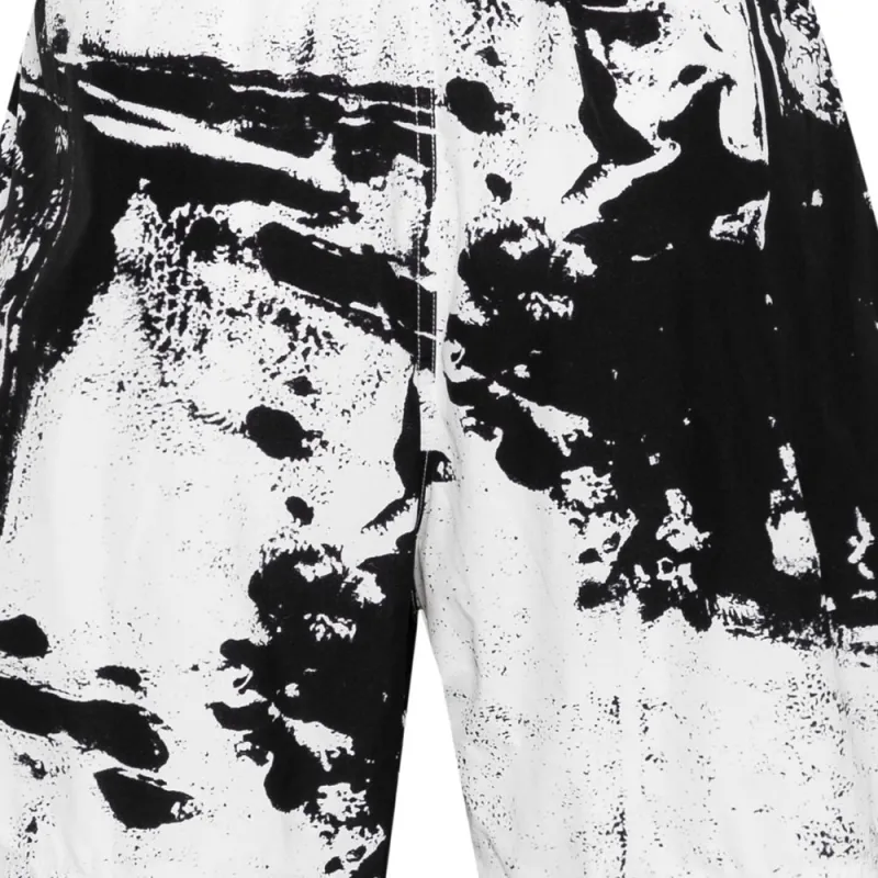 Alexander McQueen Pattern Printed Logo Embroidered Swim Shorts-4