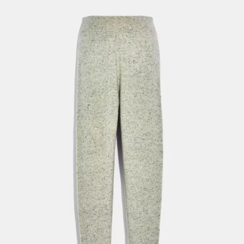 COACH SS23 Knitted Sweatpants Women's Gray-3