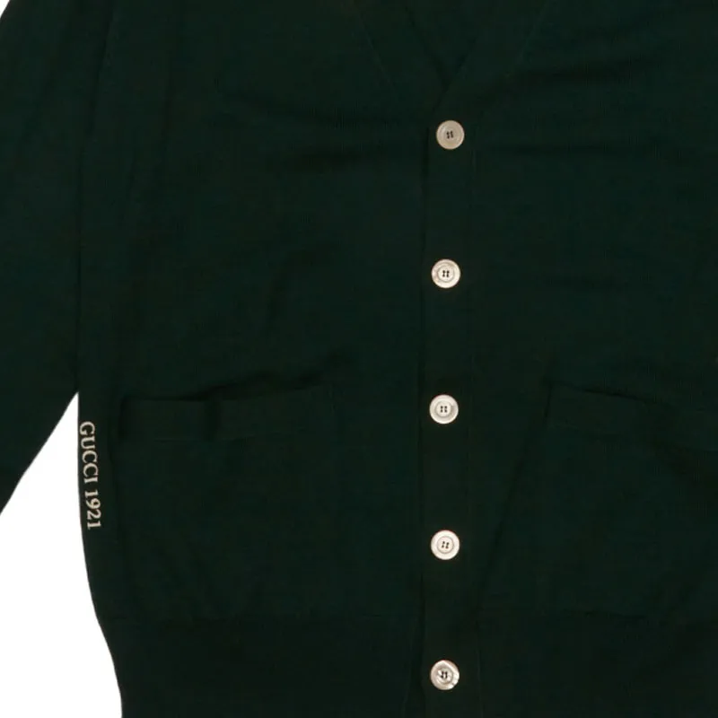 GUCCI Logo Embroidered Cardigan-1