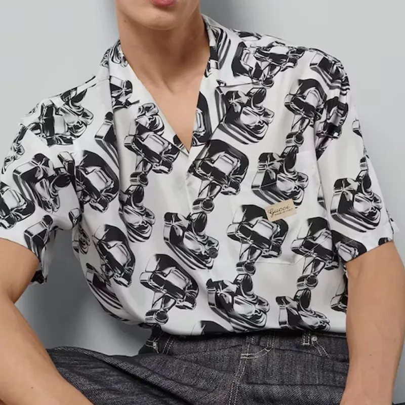 GUCCI Shirts Men Black-3