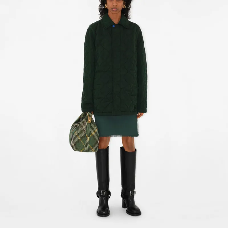 Burberry Equestrian Knight Embroidered Quilted Coat-4