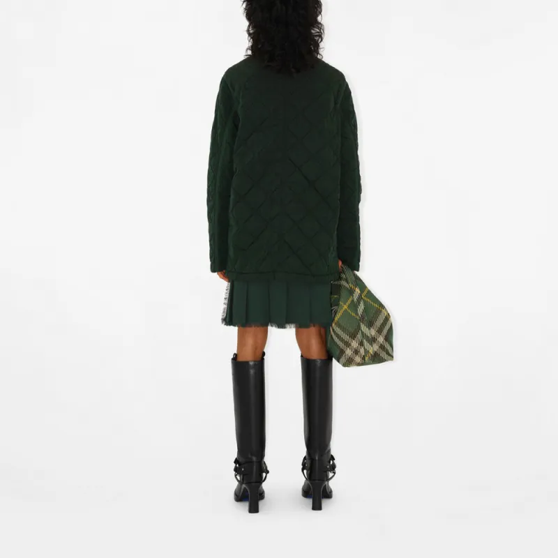 Burberry Equestrian Knight Embroidered Quilted Coat-5