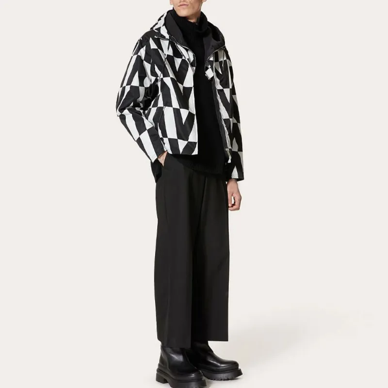 Valentino Optical Print Hooded Windbreaker-3