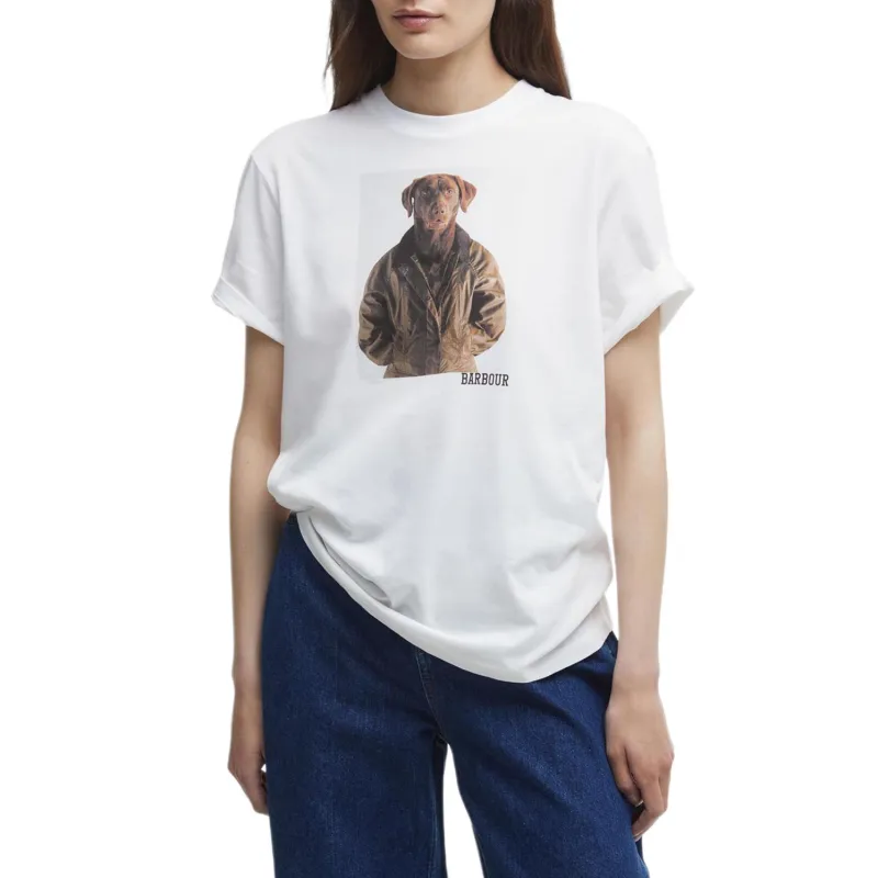 BARBOUR FW24 Regular T Shirt Women's White-3
