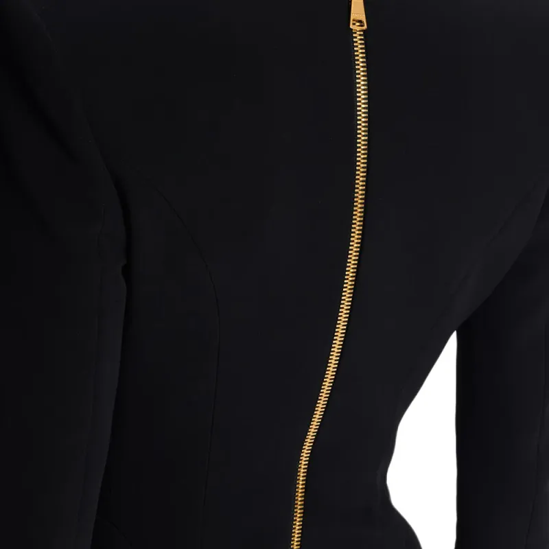 BALMAIN Two Tone Crepe Short Dress-6