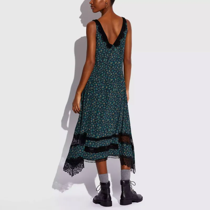 COACH SS23 Dress Women's Dark Green-2