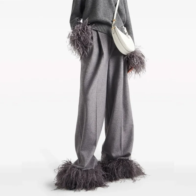 PRADA Casual Pants Women's Gray-2