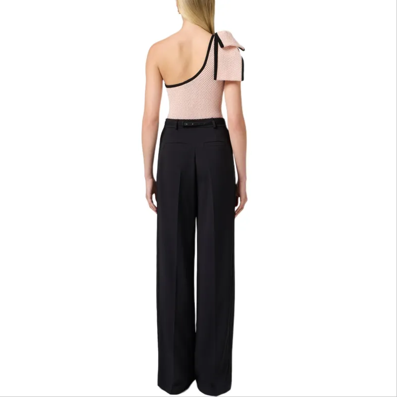 Elisabetta Franchi One shoulder Mesh Bodysuit-2