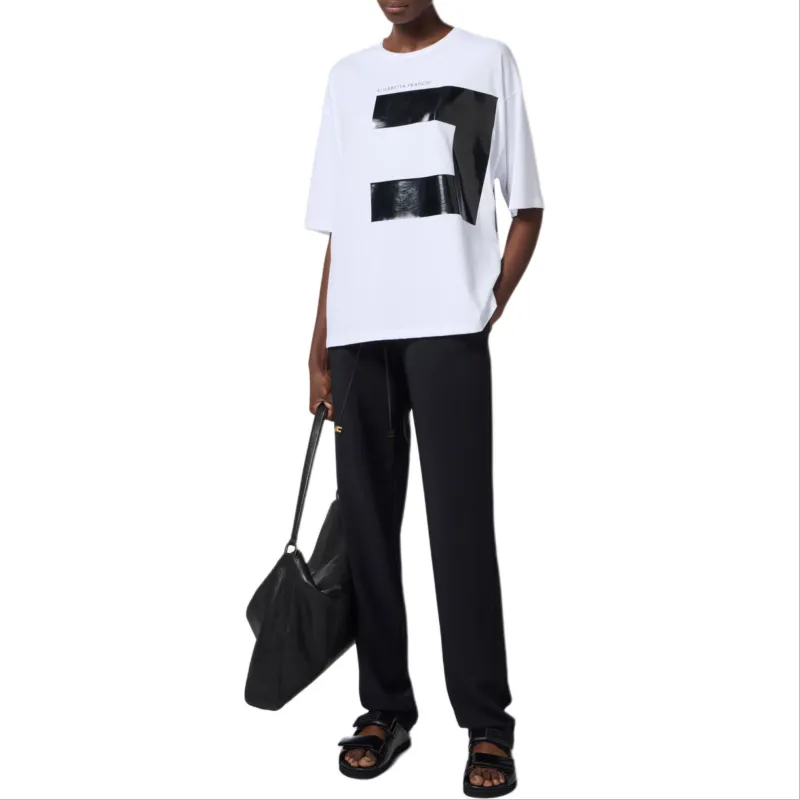 Elisabetta Franchi Logo print Jersey T shirt-1