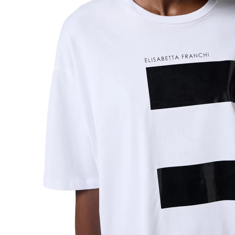 Elisabetta Franchi Logo print Jersey T shirt-4