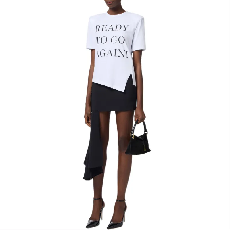 Elisabetta Franchi Asymmetric Jersey T Shirt-1