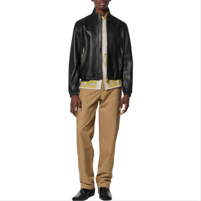 VERSACE Plongé Leather Jacket-1