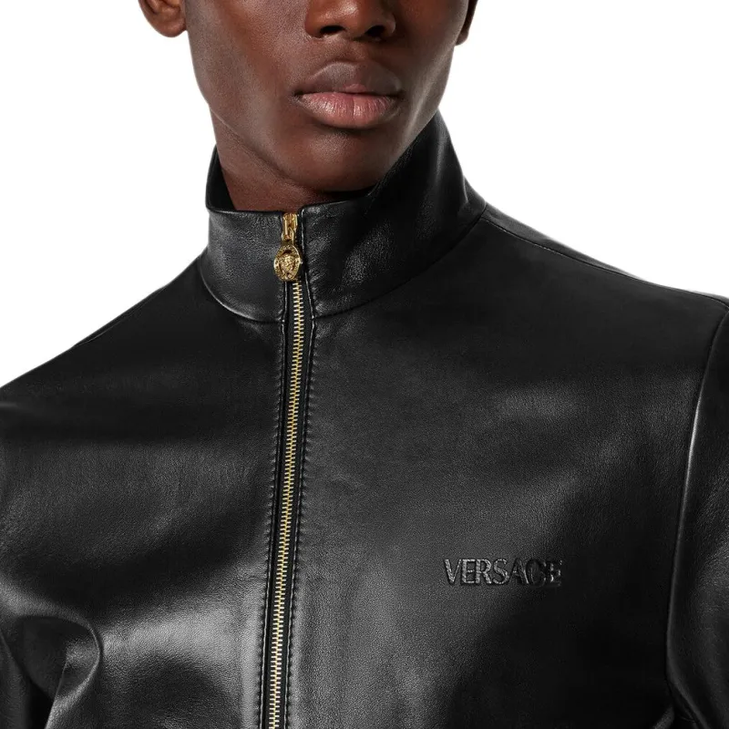 VERSACE Plongé Leather Jacket-4