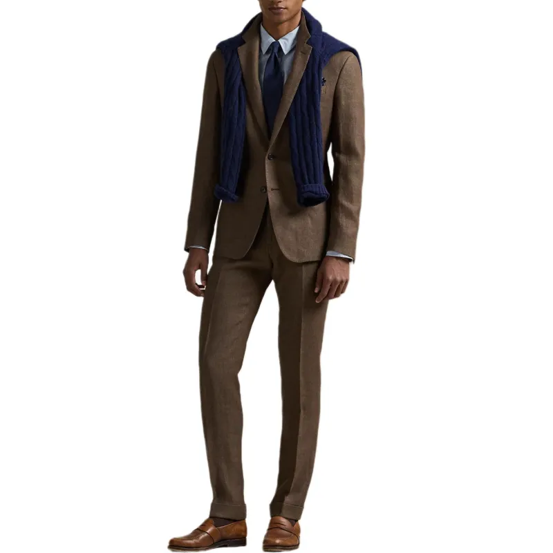 Polo Ralph Lauren Suit Trouser Men's Mocha-1