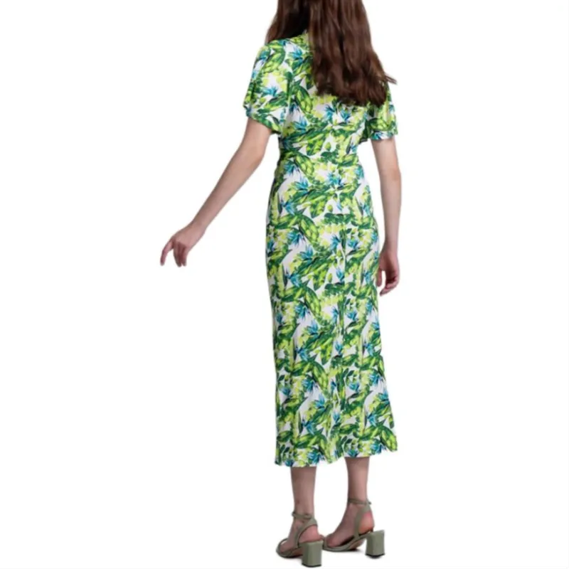 Diane Von Furstenberg SS25 Short Sleeved Dress Women's Green-4