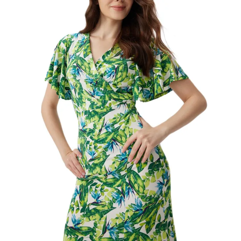 Diane Von Furstenberg SS25 Short Sleeved Dress Women's Green-5