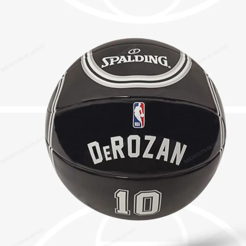 SPALDING PU Basketball Black White 1.Size 5 Ball Training Unisex-3