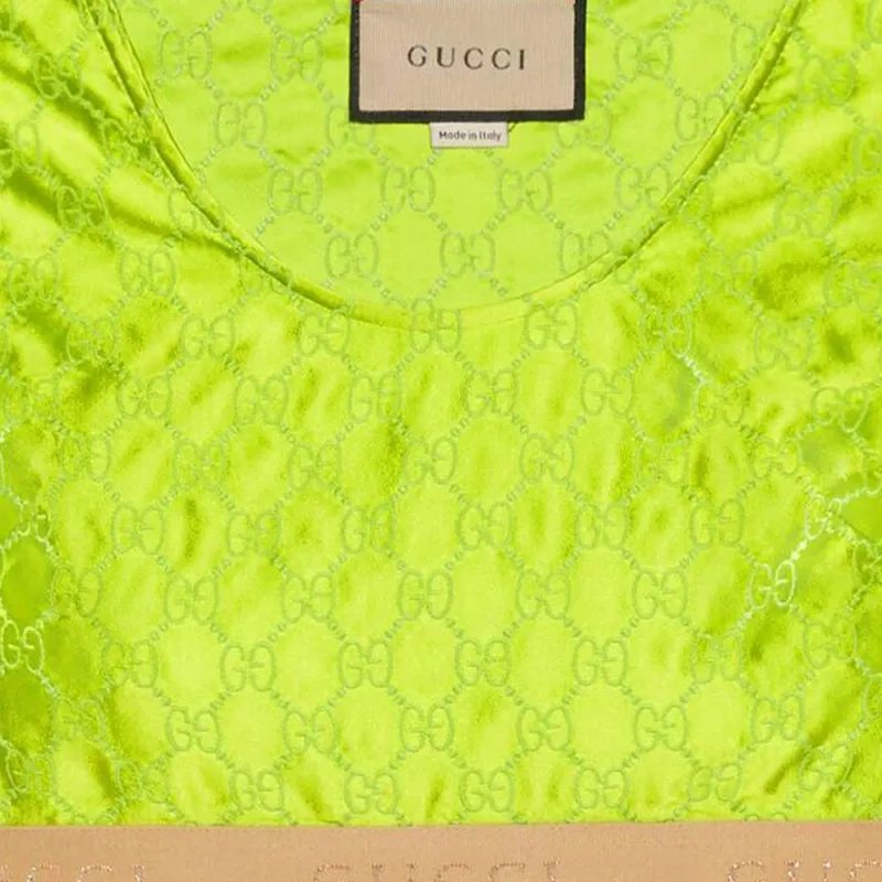 GUCCI Gg Embroidered Silk Vest Green-4