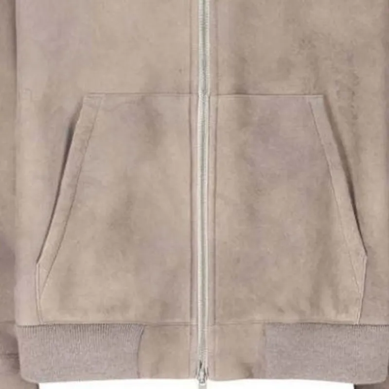 PRADA FW24 Leather Jacket Men's Gray Pink-4