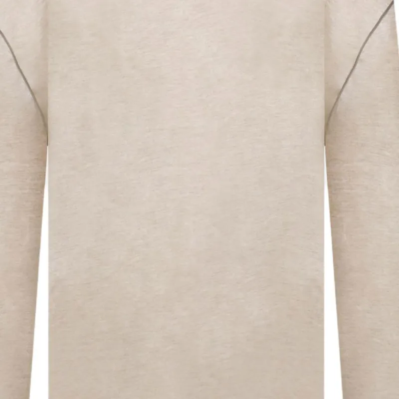 PRADA Drop Shoulder Sleeve T Shirt Women's Beige-2