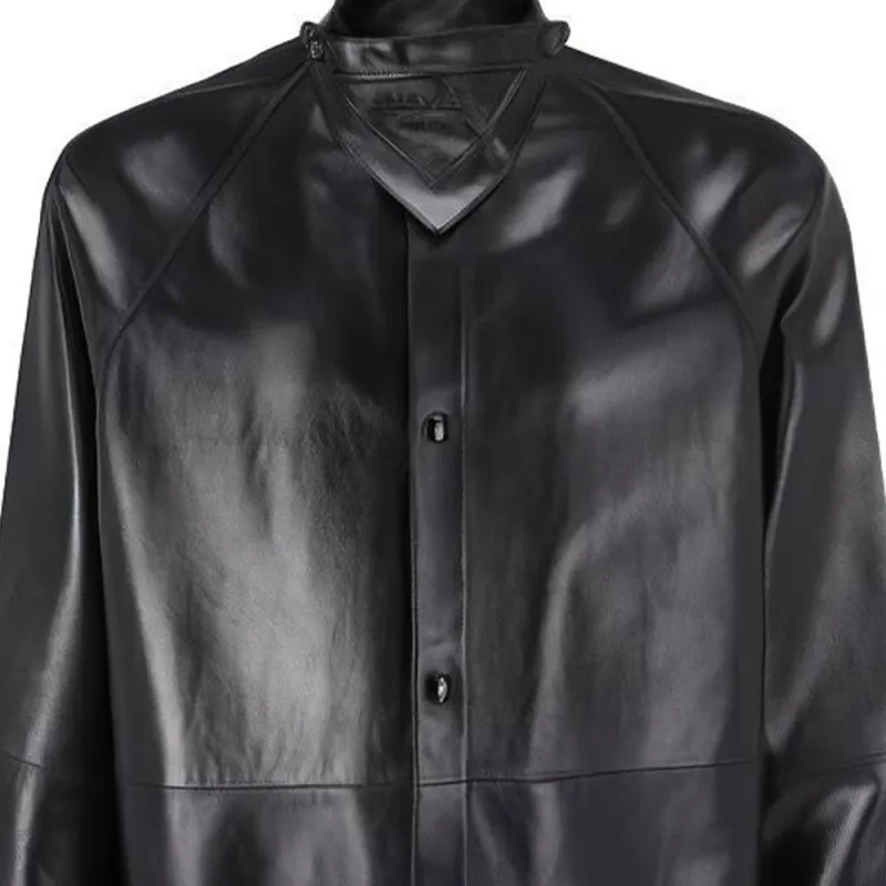 PRADA Leather Jackets Men Black-2