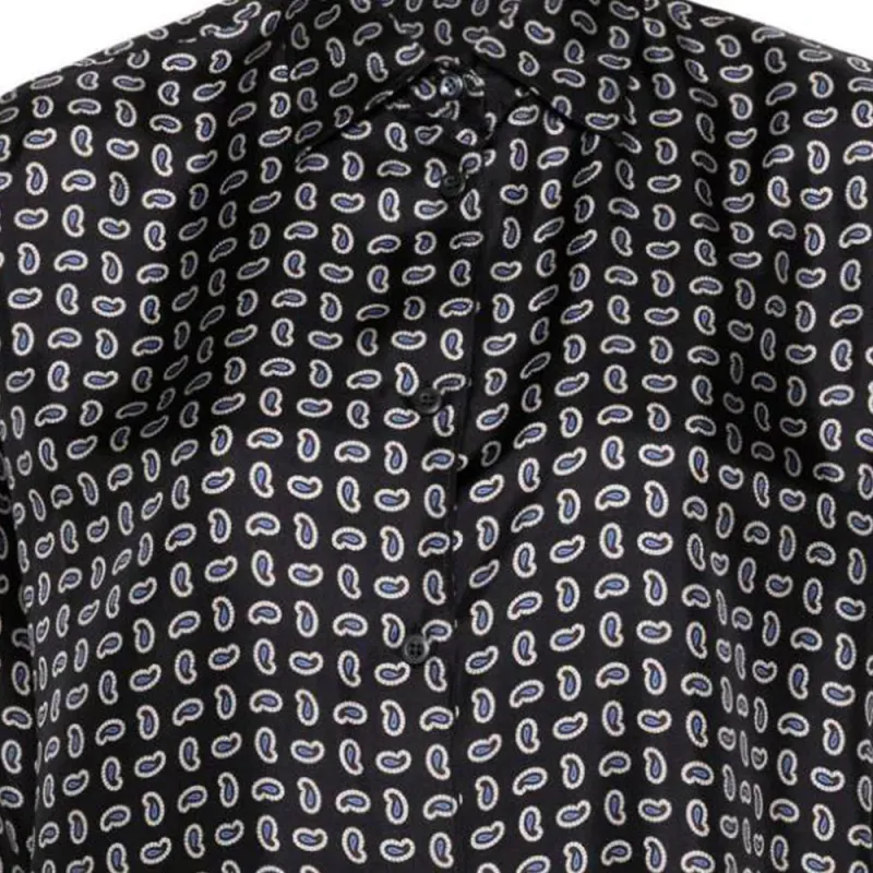 PRADA Printed Twill Silk Shirt-4