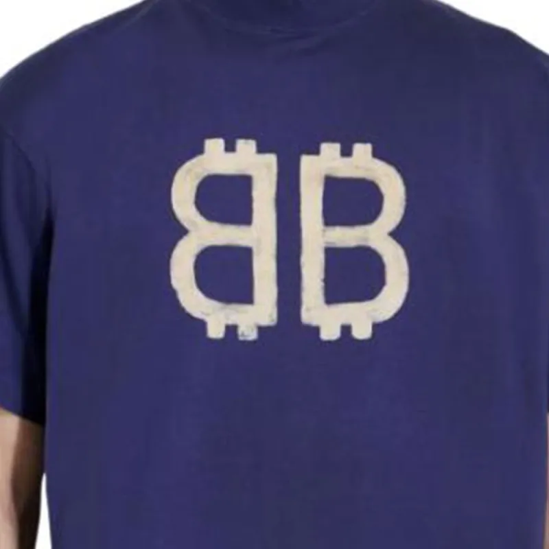 Balenciaga Crypto Logo Printed Crewneck T-Shirt-2
