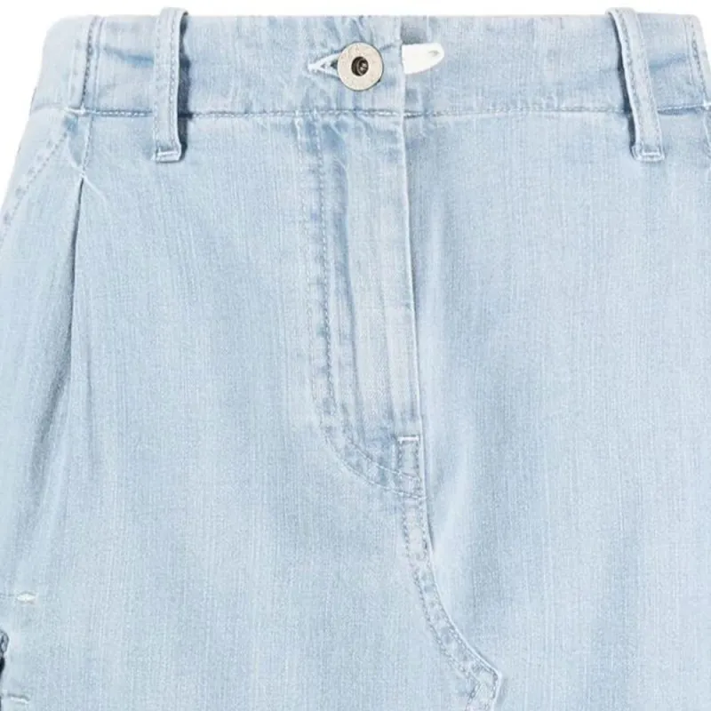 KENZO Denim Short Skirts Women's Light Blue-3