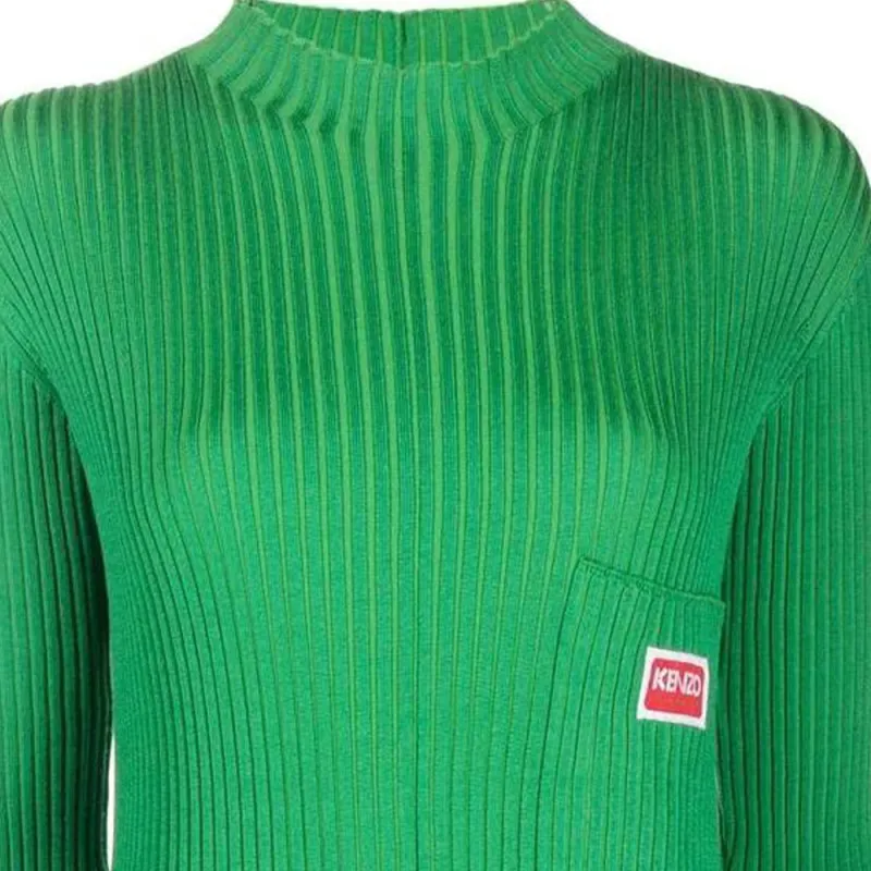 KENZO Long-Sleeved Dresses Women's Green-1