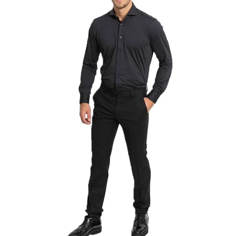 Zzegna Casual Pants Men's Black-3