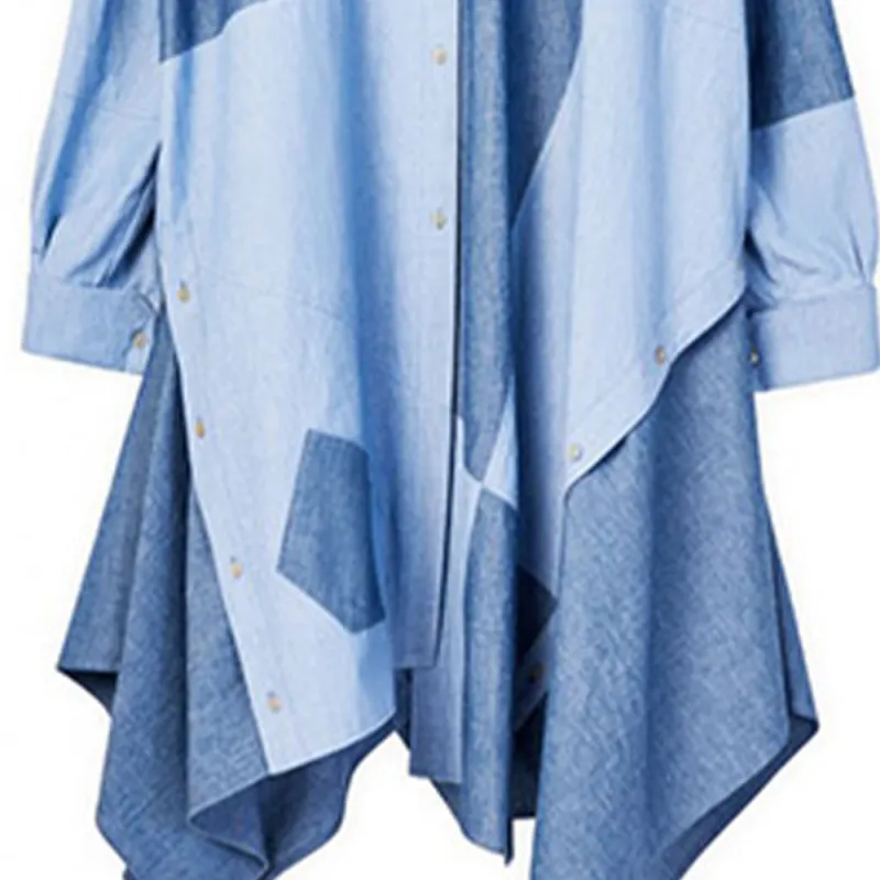 LOEWE Long Sleeved Dresses Women's Blue-4