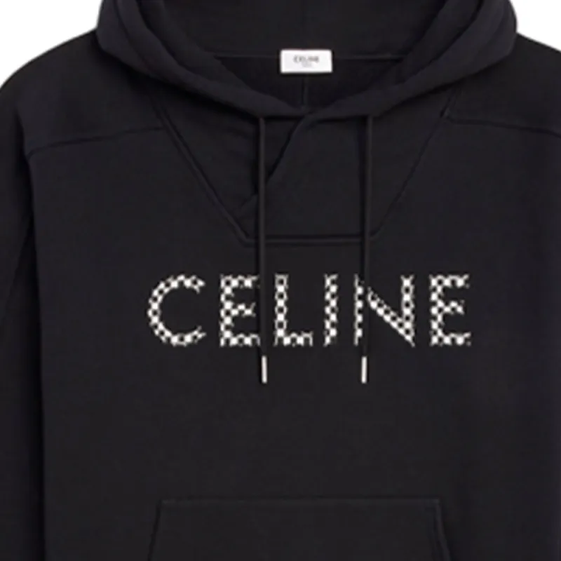 CELINE Loose Sweatshirt In Cotton Fleece With Studs-2