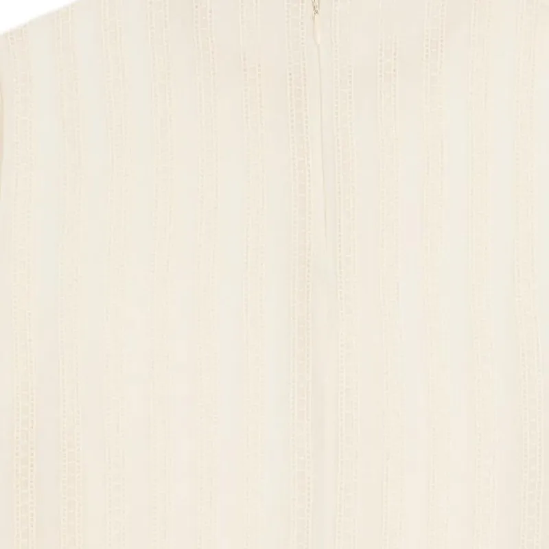 CELINE Cropped Blouse In Muslin Cotton And Wool-3