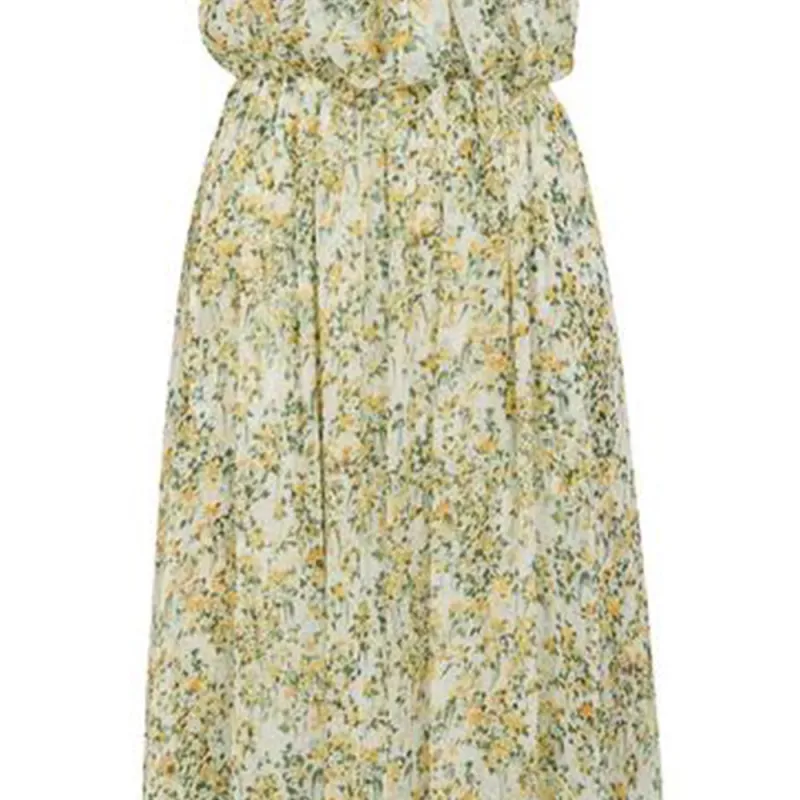 CELINE Sleeveless Dress Women's Yellow-3