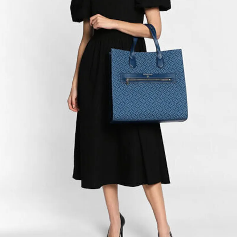 MICHAEL KORS Artificial Leather Tote Bag, Shopping Bag, Shoulder Bag, Handbag Tubas Women's Lake Blue-3