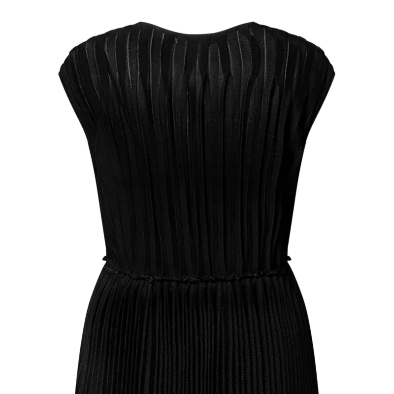 LOUIS VUITTON Pleated Silk Dress-3